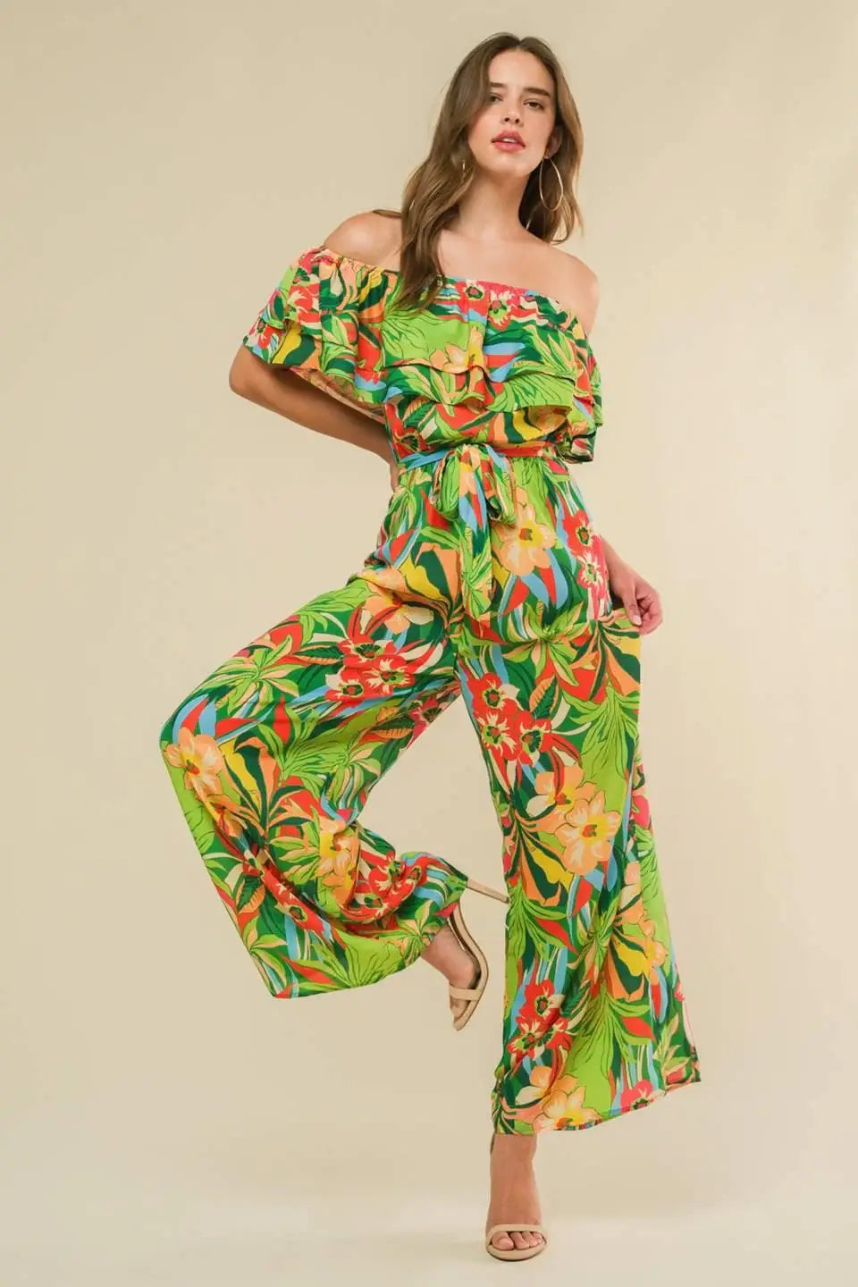DARING HEART WOVEN JUMPSUIT - Flying Tomato - Flyclothing LLC