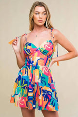 BE BLISSFULLY HAPPY WOVEN ROMPER - Flying Tomato - Flyclothing LLC