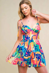 BE BLISSFULLY HAPPY WOVEN ROMPER - Flying Tomato - Flyclothing LLC