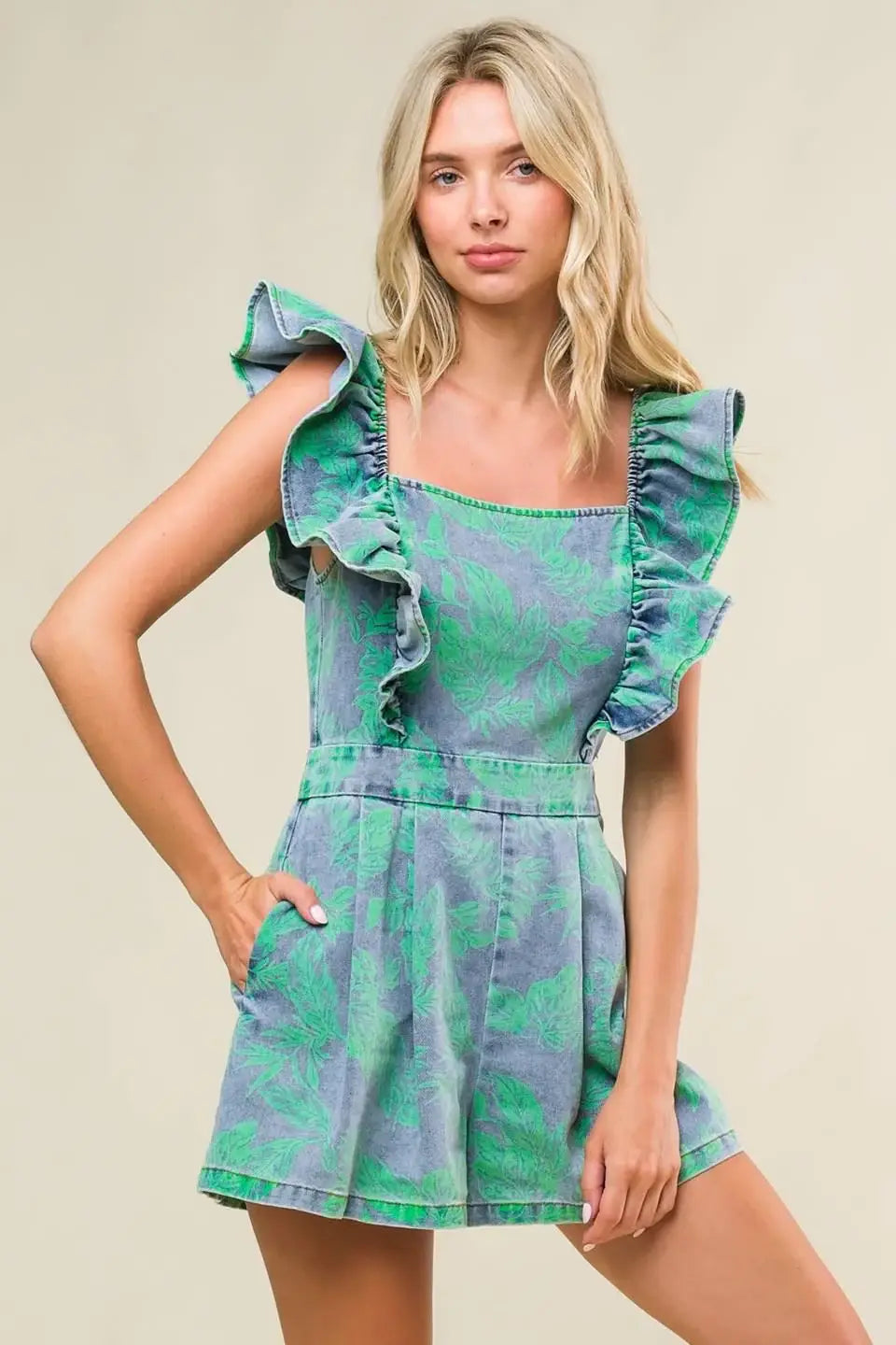INCREDIBLE LOVE DENIM ROMPER - Flying Tomato - Flyclothing LLC