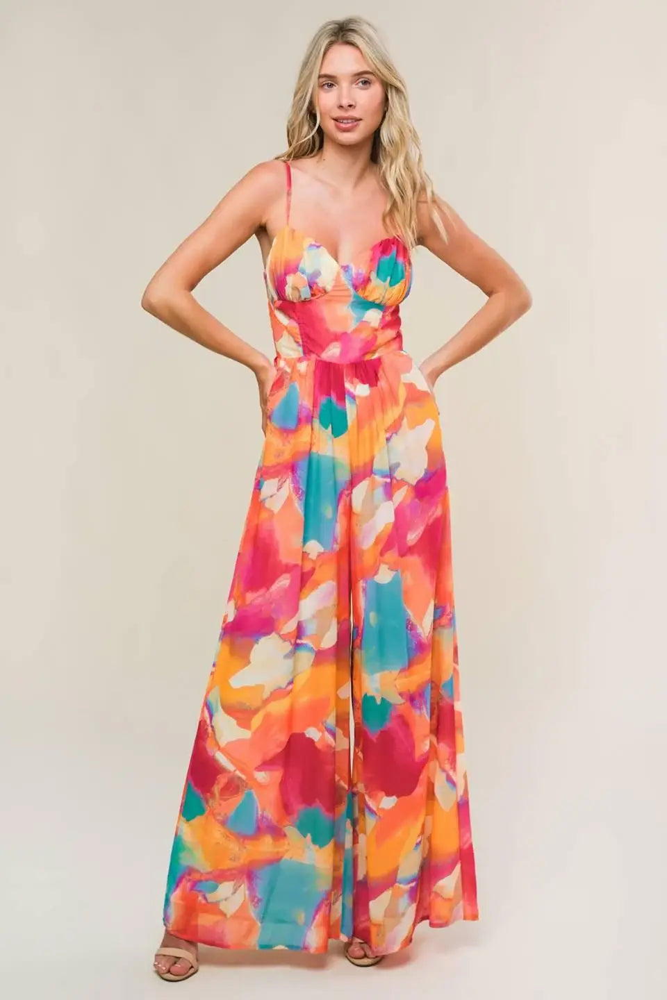 SWEETEST STYLE WOVEN JUMPSUIT - Flying Tomato - Flyclothing LLC