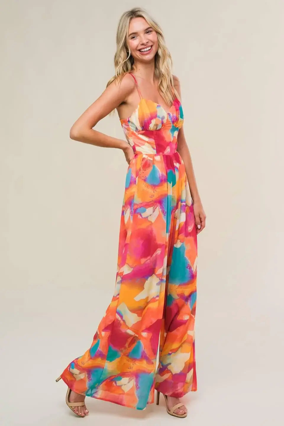 SWEETEST STYLE WOVEN JUMPSUIT - Flying Tomato - Flyclothing LLC