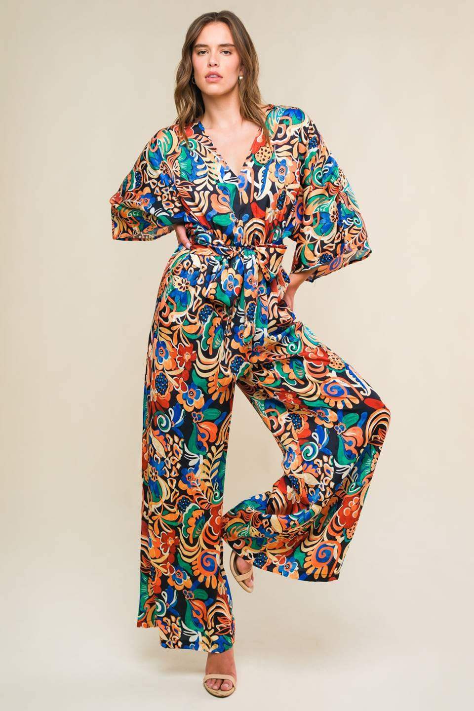 SKYLINE GRACE WOVEN JUMPSUIT - Flying Tomato - Flyclothing LLC