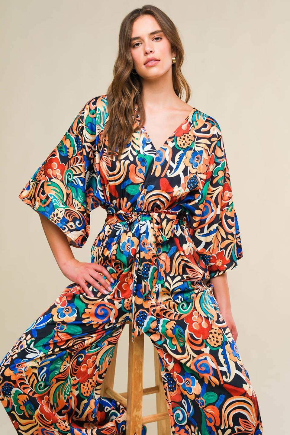 SKYLINE GRACE WOVEN JUMPSUIT - Flying Tomato - Flyclothing LLC