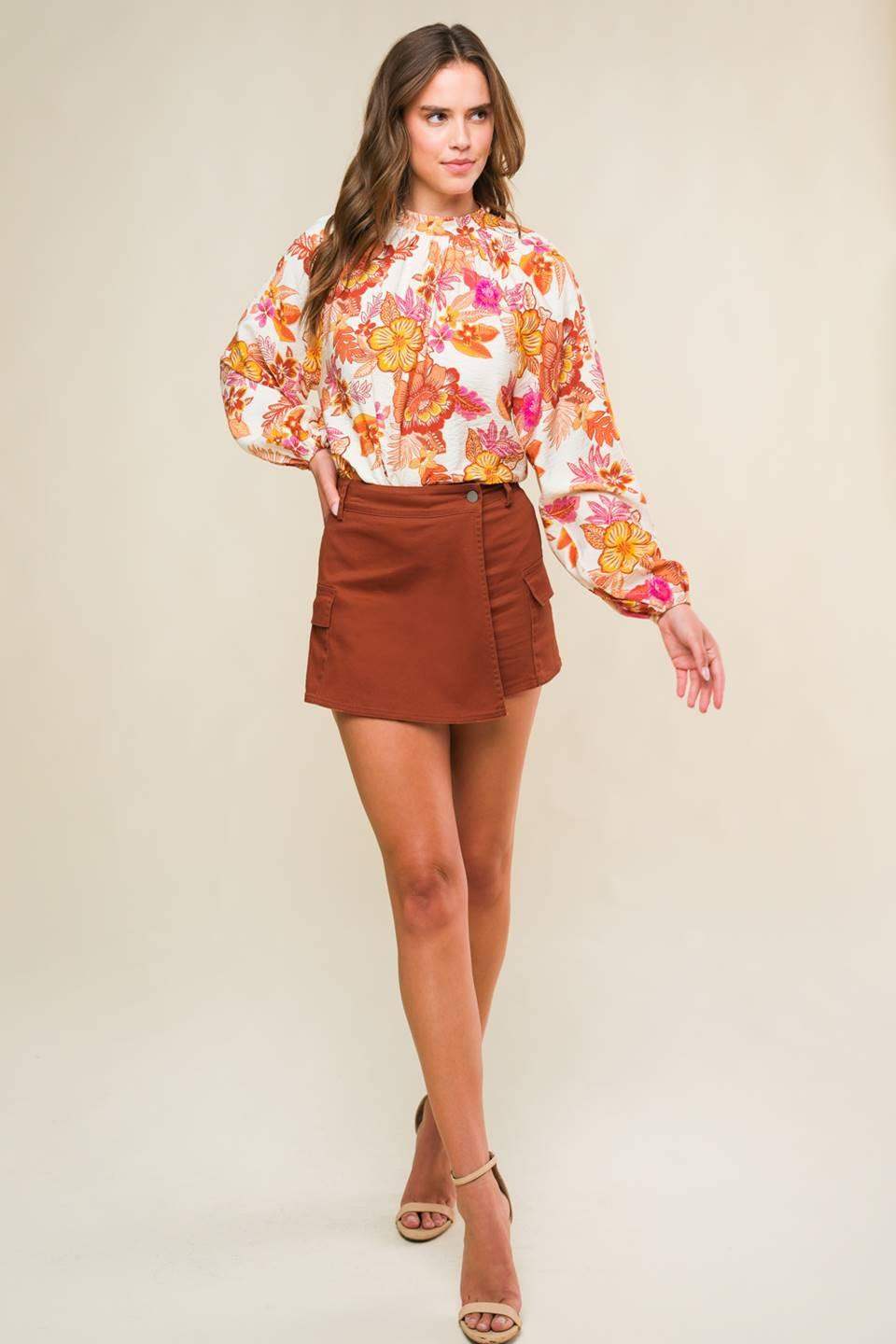 THE WAY OUT TWILL SKORT - Flying Tomato - Flyclothing LLC