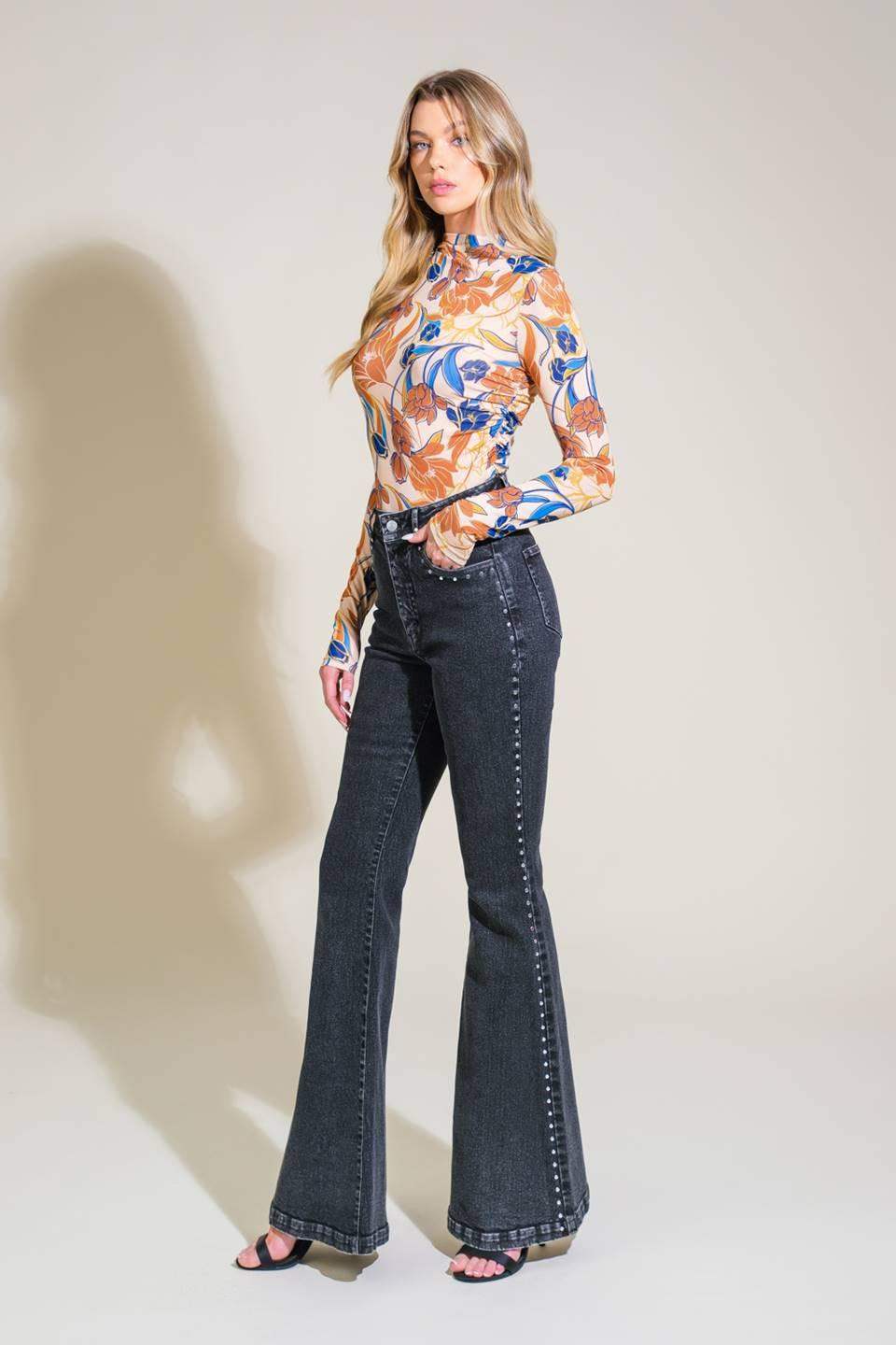 EFFORTLESS ENSEMBLE DENIM PANTS - Flying Tomato - Flyclothing LLC