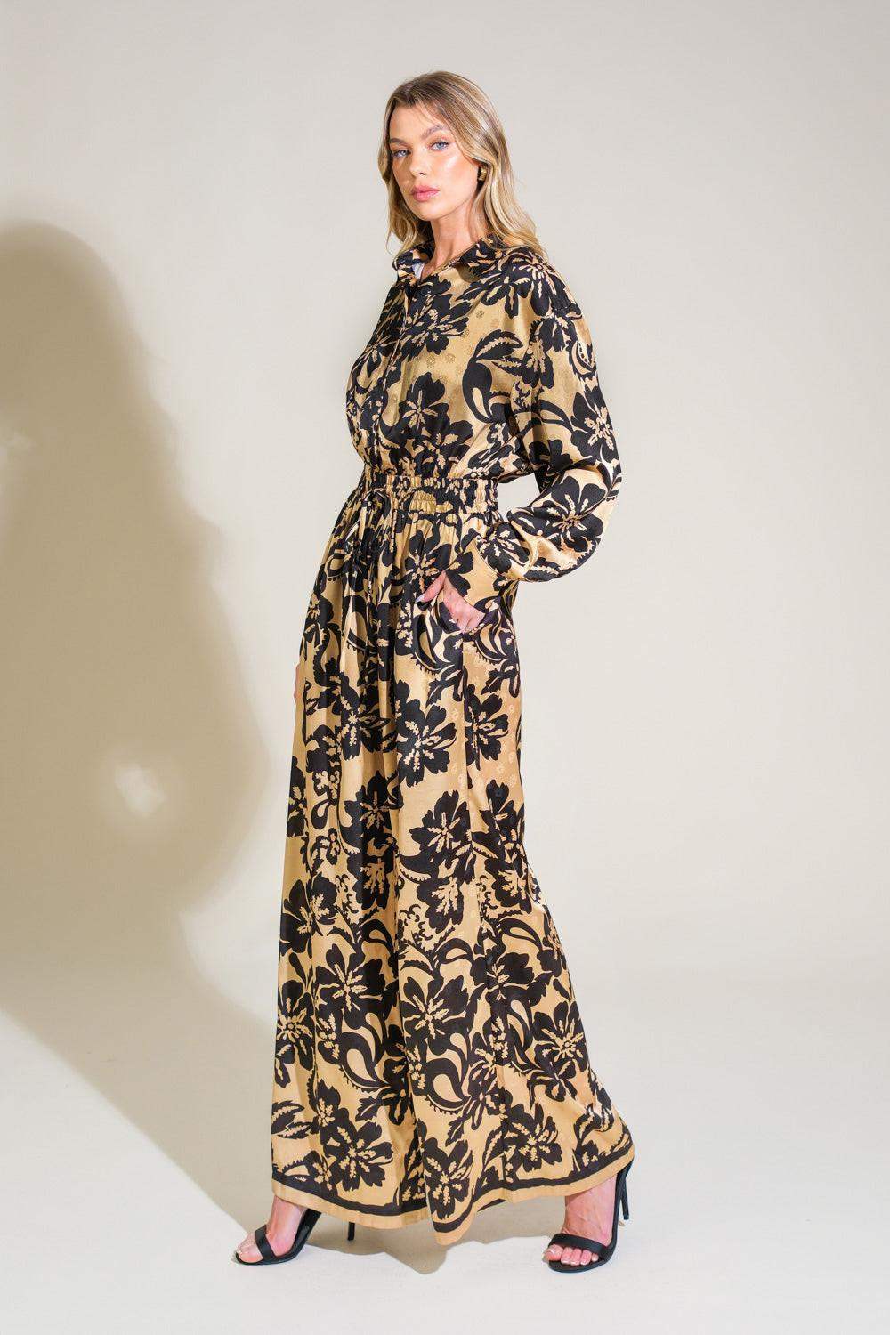 MIDNIGHT OASIS WOVEN JUMPSUIT - Flying Tomato - Flyclothing LLC