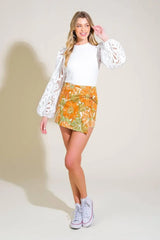 WAVE OF ELEGANCE WOVEN SKORT - Flying Tomato - Flyclothing LLC