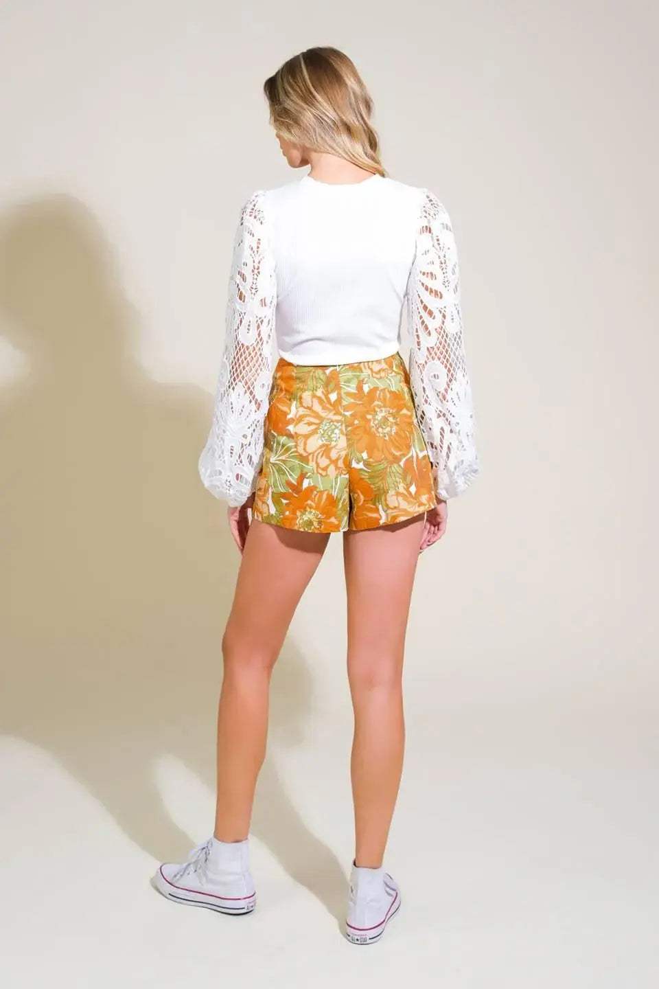 WAVE OF ELEGANCE WOVEN SKORT - Flying Tomato - Flyclothing LLC