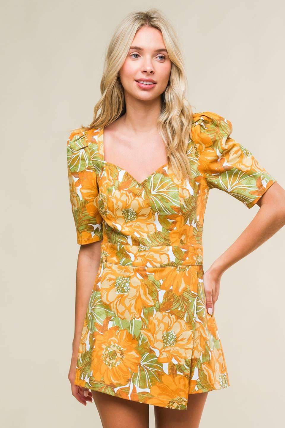 ITALIAN ROMANCE WOVEN SKORT ROMPER - Flying Tomato - Flyclothing LLC