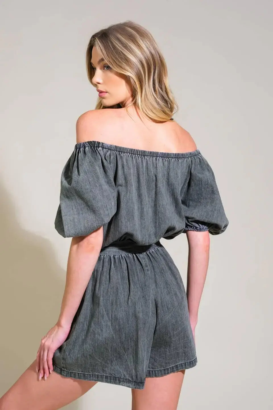 TINY TEMPTATIONS DENIM ROMPER - Flying Tomato - Flyclothing LLC