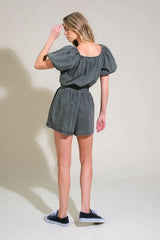 TINY TEMPTATIONS DENIM ROMPER - Flying Tomato - Flyclothing LLC