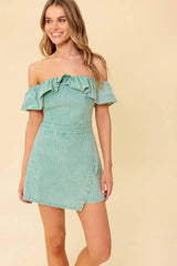 YOURS TO KEEP NAVY WOVEN ROMPER - Flying Tomato - Flyclothing LLC
