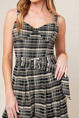 SAND DUNE WOVEN PLAID JUMPSUIT - Flying Tomato - Flyclothing LLC
