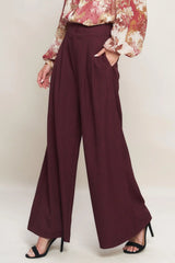 SWEET REMINISCENCE WOVEN WIDE LEG PANTS - Flying Tomato - Flyclothing LLC