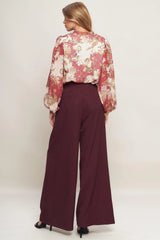 SWEET REMINISCENCE WOVEN WIDE LEG PANTS - Flying Tomato - Flyclothing LLC