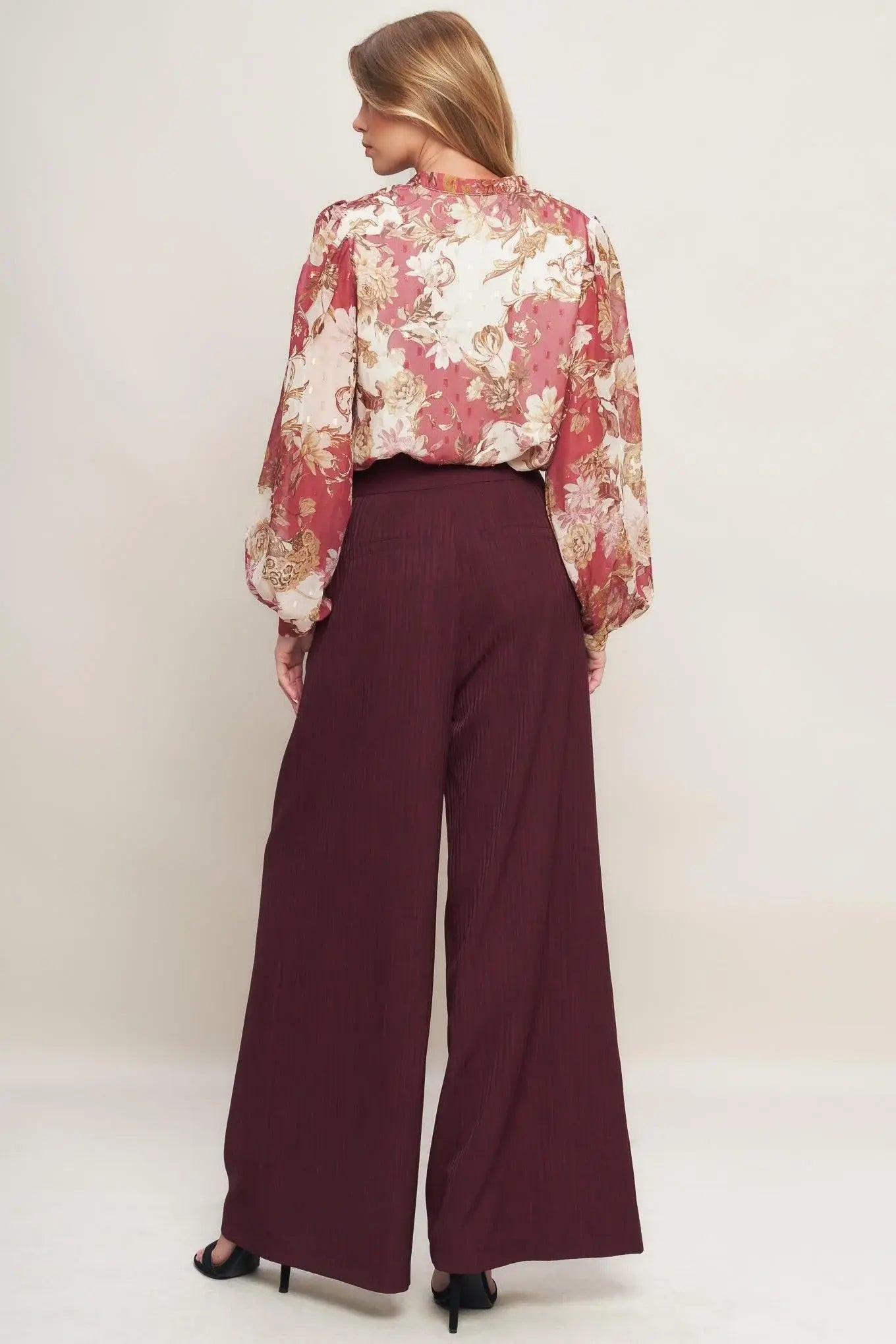 SWEET REMINISCENCE WOVEN WIDE LEG PANTS - Flying Tomato - Flyclothing LLC