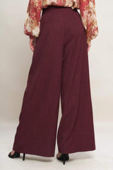 SWEET REMINISCENCE WOVEN WIDE LEG PANTS - Flying Tomato - Flyclothing LLC