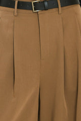 CITY CINCH BLACK/BROWN BELTED WIDE-LEG PANTS - Flying Tomato - Flyclothing LLC
