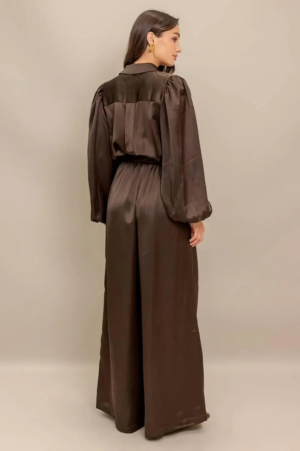 SUGAR BROWNIE WOVEN JUMPSUIT - Flying Tomato - Flyclothing LLC