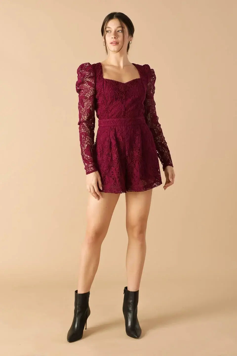 DAYS GO BY LACE WOVEN ROMPER - Flying Tomato - Flyclothing LLC