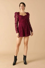 DAYS GO BY LACE WOVEN ROMPER - Flying Tomato - Flyclothing LLC