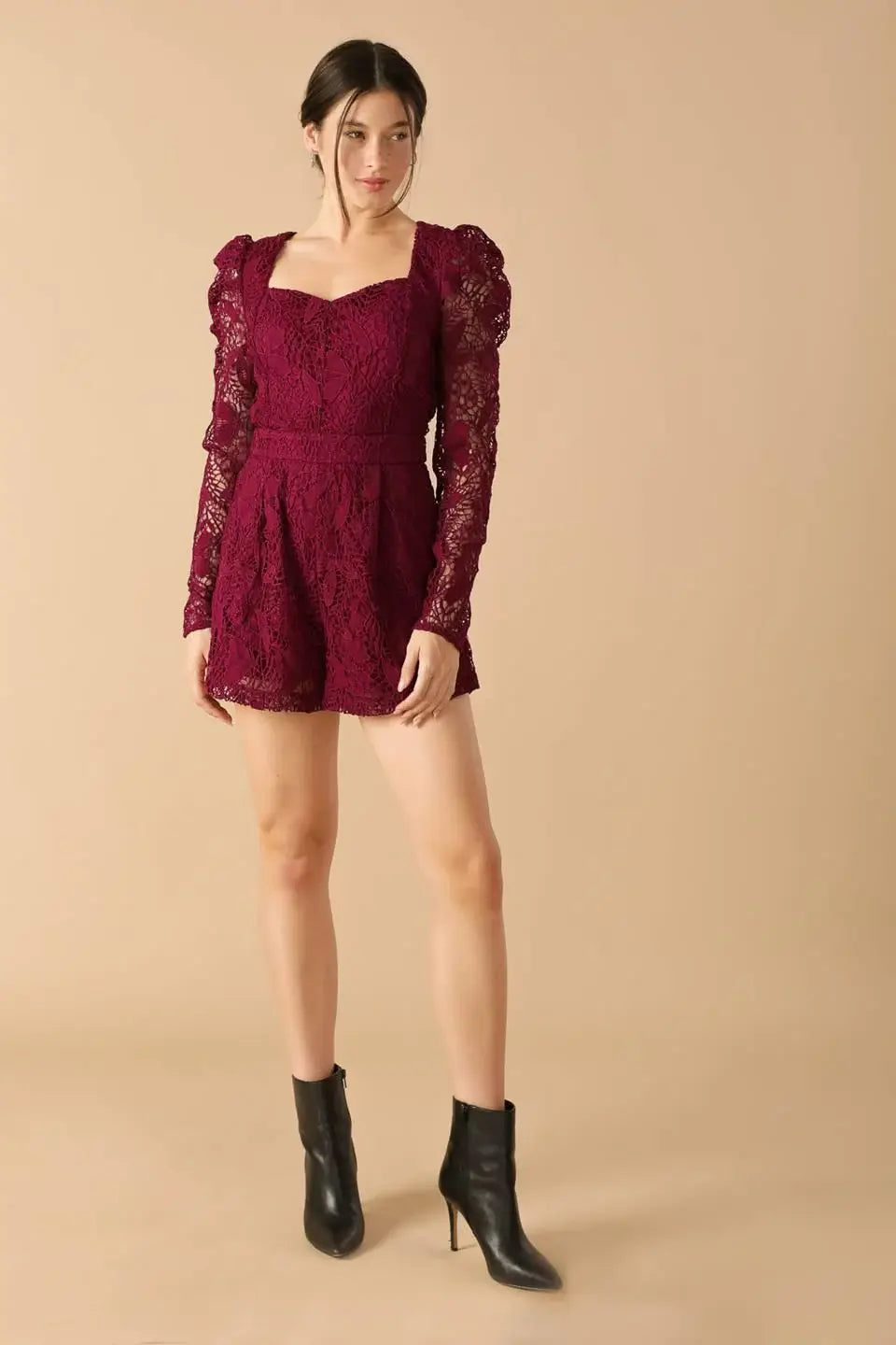 DAYS GO BY LACE WOVEN ROMPER - Flying Tomato - Flyclothing LLC