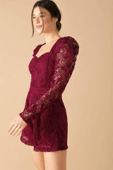 DAYS GO BY LACE WOVEN ROMPER - Flying Tomato - Flyclothing LLC