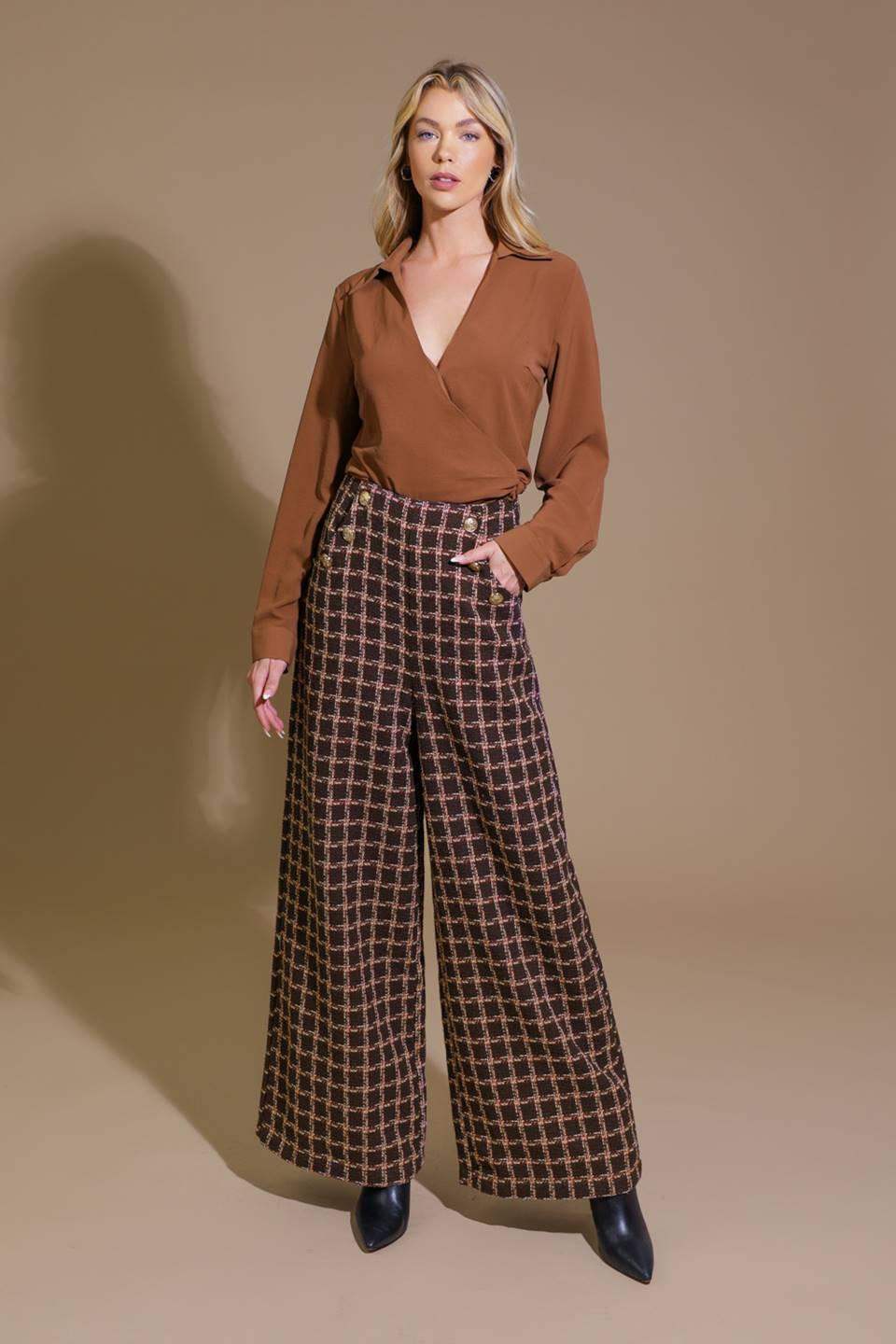 SHOW YOU OFF TWEED PANTS - Flying Tomato - Flyclothing LLC