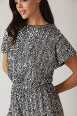 TIME FLIES SEQUIN ROMPER - Flying Tomato - Flyclothing LLC