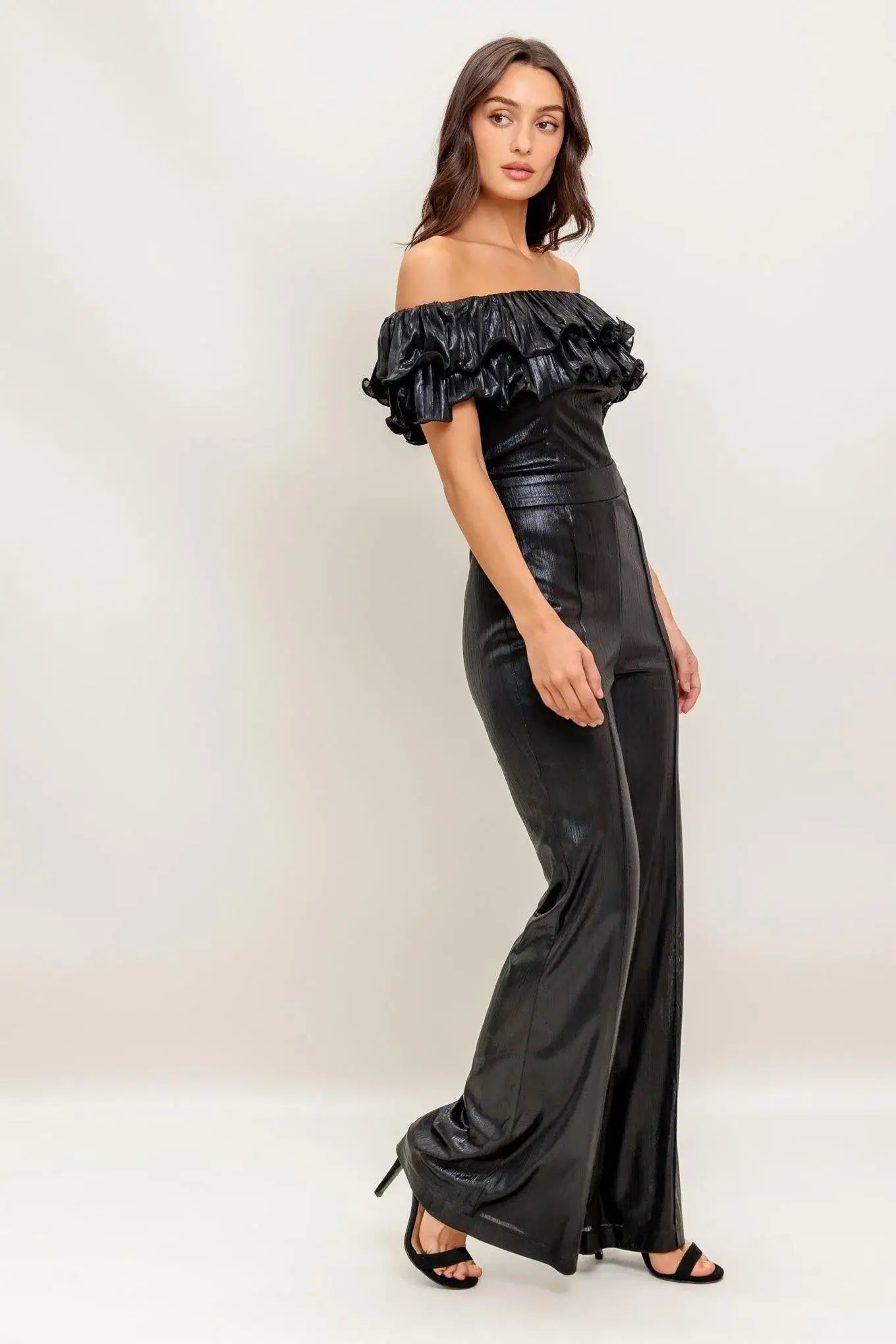 ANGEL EYES COATED WOVEN JUMPSUIT - Flying Tomato - Flyclothing LLC
