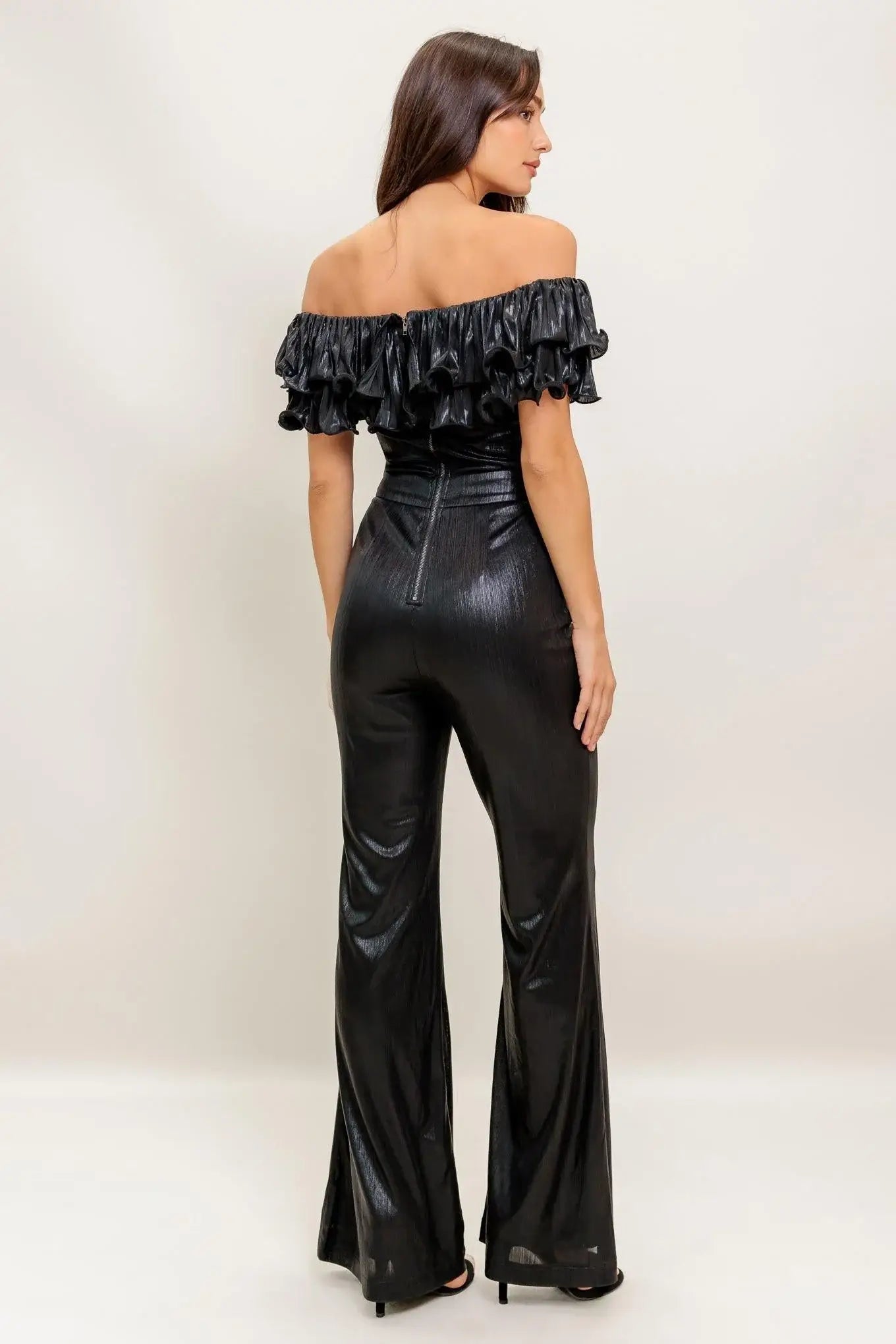 ANGEL EYES COATED WOVEN JUMPSUIT - Flying Tomato - Flyclothing LLC
