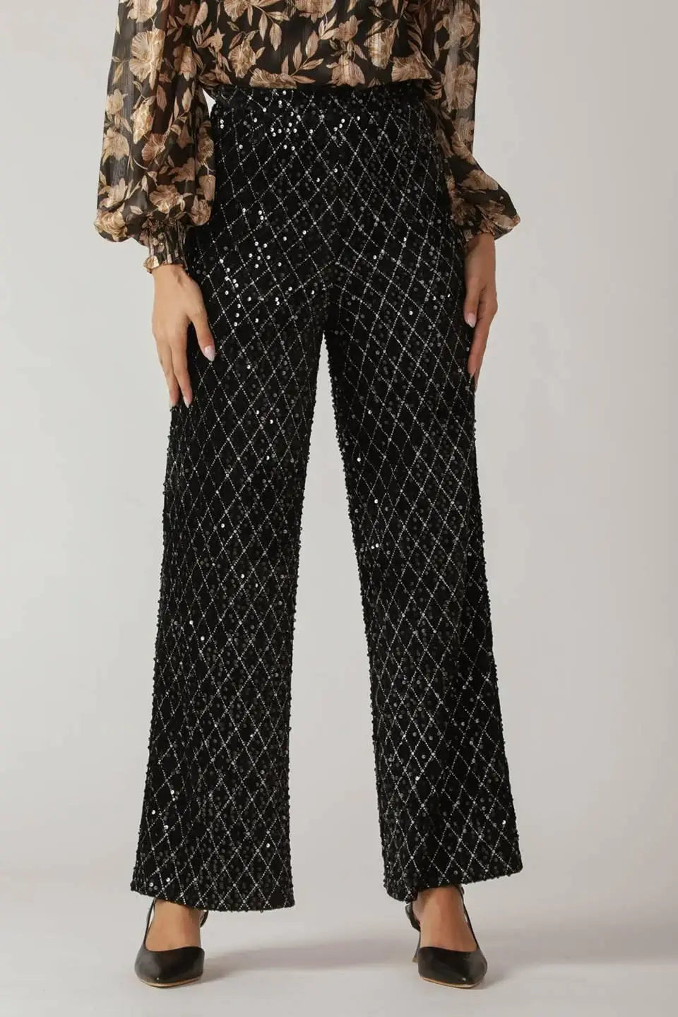 RUNNING OUT OF TIME SEQUIN PANTS - Flying Tomato - Flyclothing LLC