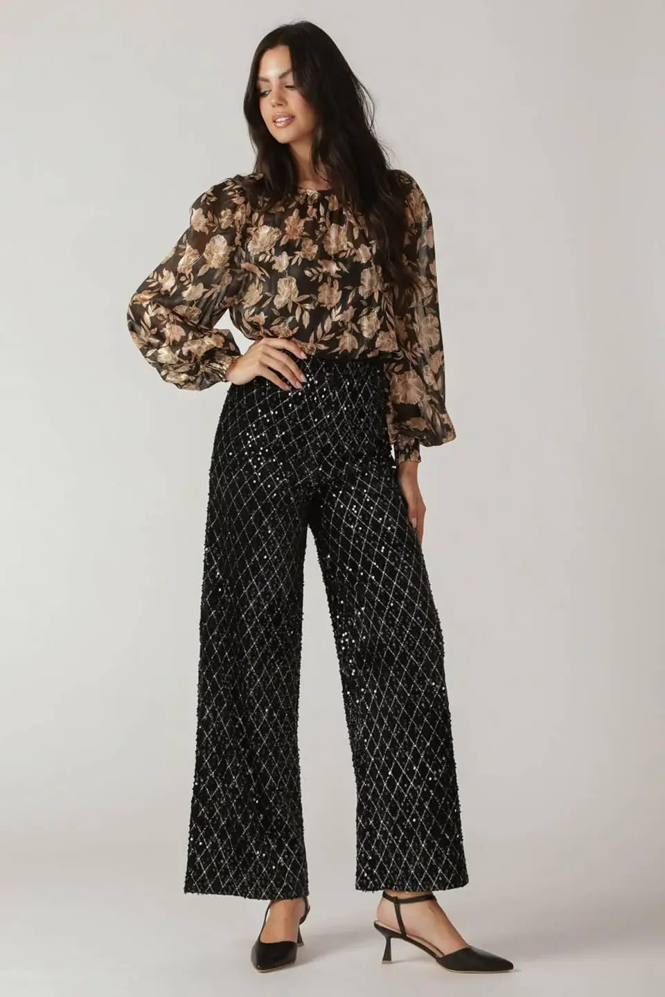 RUNNING OUT OF TIME SEQUIN PANTS - Flying Tomato - Flyclothing LLC