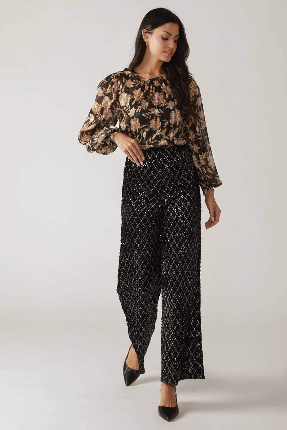 RUNNING OUT OF TIME SEQUIN PANTS - Flying Tomato - Flyclothing LLC