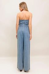 URBAN HARNESS DENIM JUMPSUIT - Flying Tomato - Flyclothing LLC
