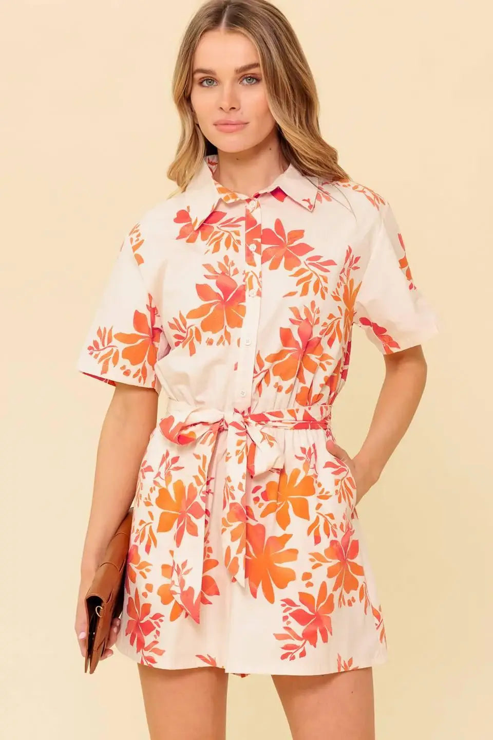 SOUTHERNMOST CHARM WOVEN ROMPER - Flying Tomato - Flyclothing LLC