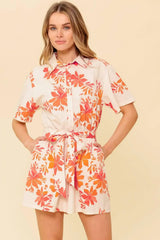 SOUTHERNMOST CHARM WOVEN ROMPER - Flying Tomato - Flyclothing LLC