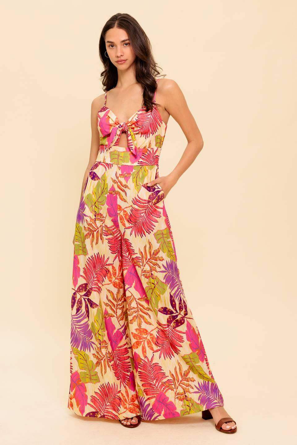 SAFE HAVEN PINK WOVEN JUMPSUIT - Flying Tomato - Flyclothing LLC