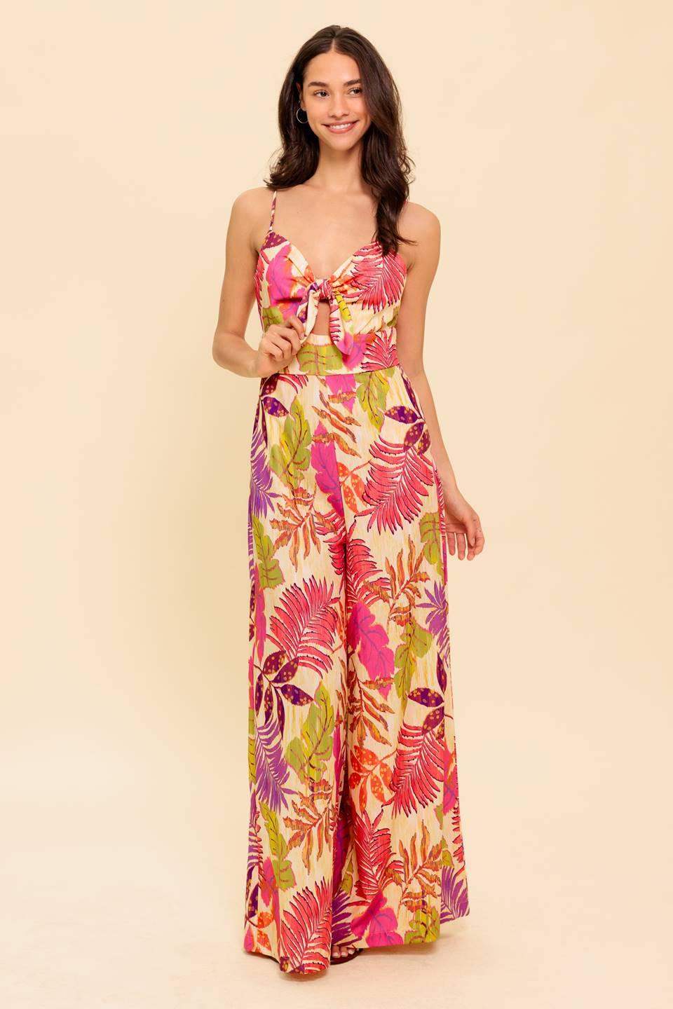 SAFE HAVEN PINK WOVEN JUMPSUIT - Flying Tomato - Flyclothing LLC