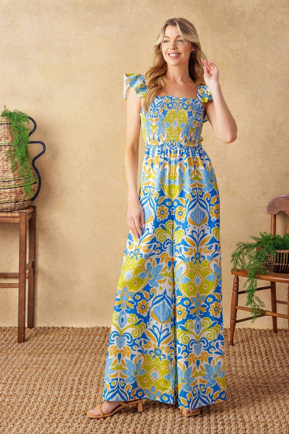 NO NEED TO WORRY WOVEN JUMPSUIT - Flying Tomato - Flyclothing LLC