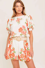 LOVELY DAYS IVORY WOVEN SHORT - Flying Tomato - Flyclothing LLC