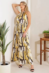 PASSING GLANCES WOVEN JUMPSUIT - Flying Tomato - Flyclothing LLC