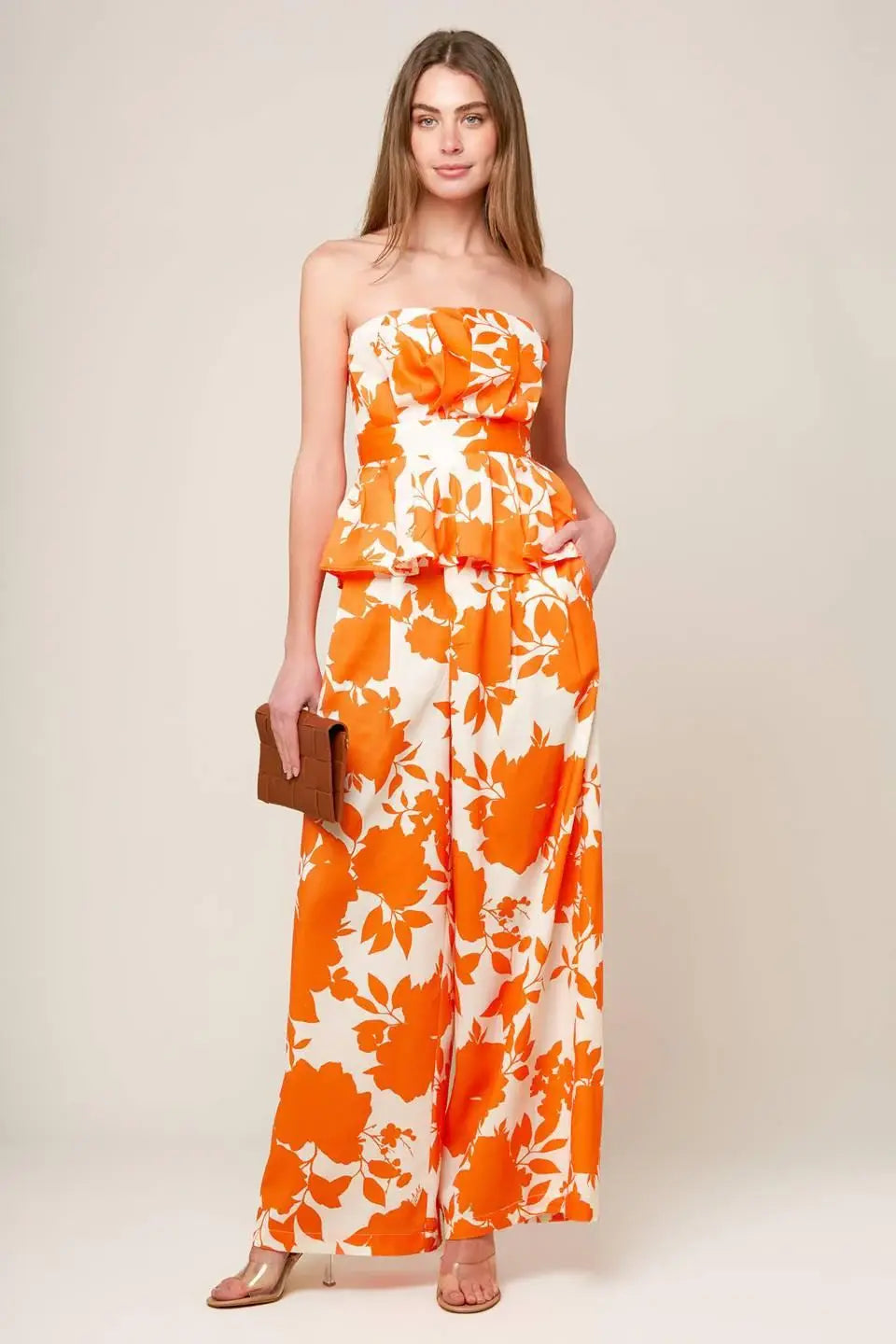 TIME FOR ORANGE TEA WOVEN PANTS - Flying Tomato - Flyclothing LLC
