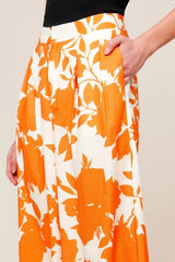TIME FOR ORANGE TEA WOVEN PANTS - Flying Tomato - Flyclothing LLC