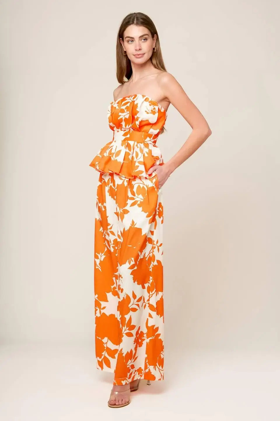 TIME FOR ORANGE TEA WOVEN PANTS - Flying Tomato - Flyclothing LLC
