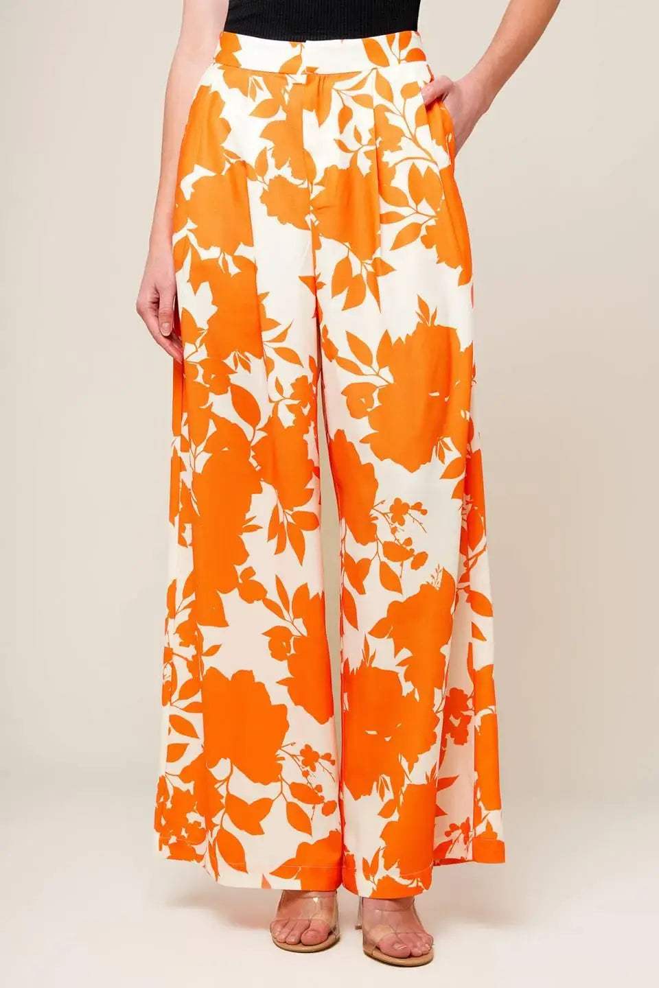 TIME FOR ORANGE TEA WOVEN PANTS - Flying Tomato - Flyclothing LLC