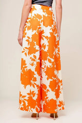 TIME FOR ORANGE TEA WOVEN PANTS - Flying Tomato - Flyclothing LLC