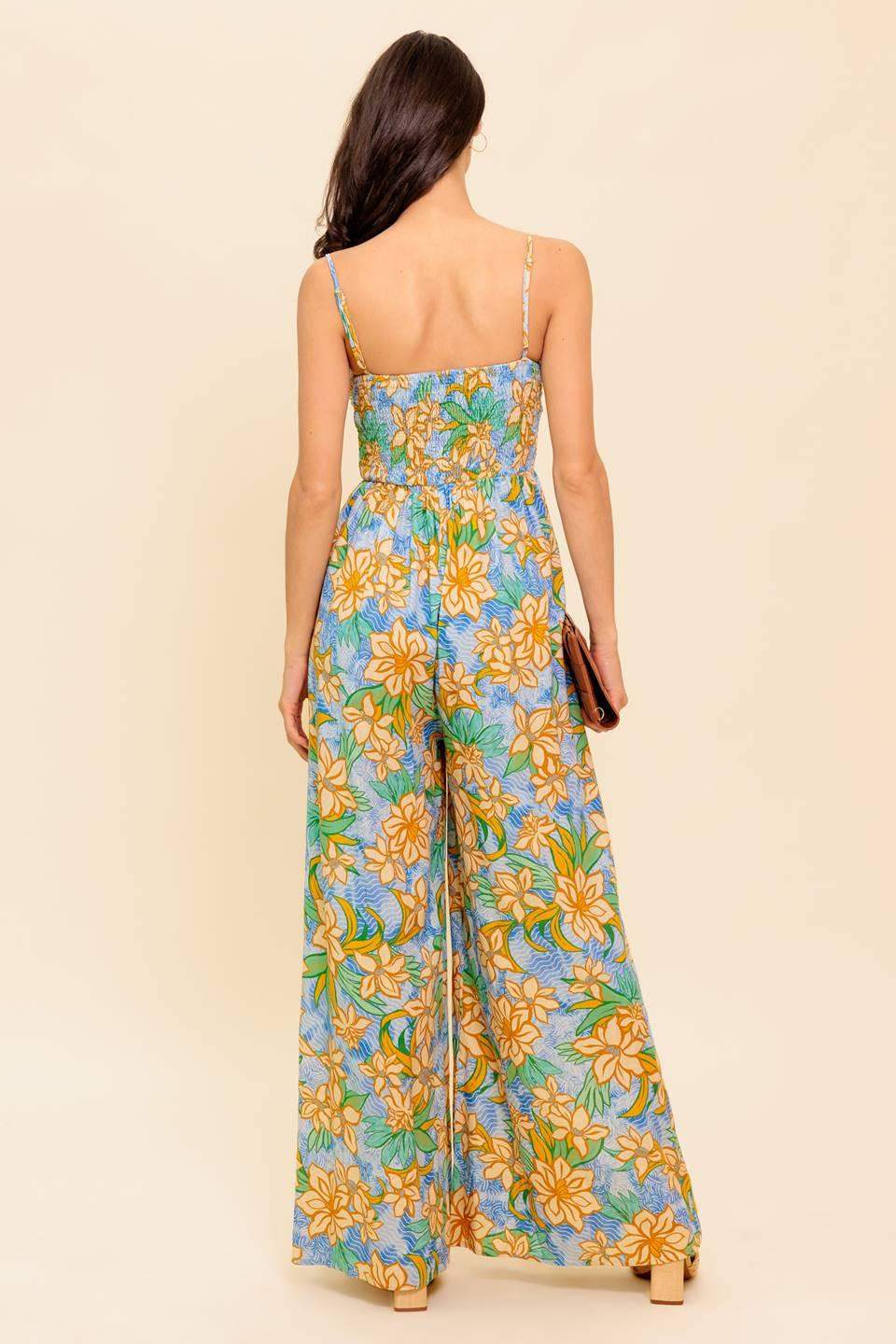 BY CHANCE BLUE WOVEN JUMPSUIT - Flying Tomato - Flyclothing LLC