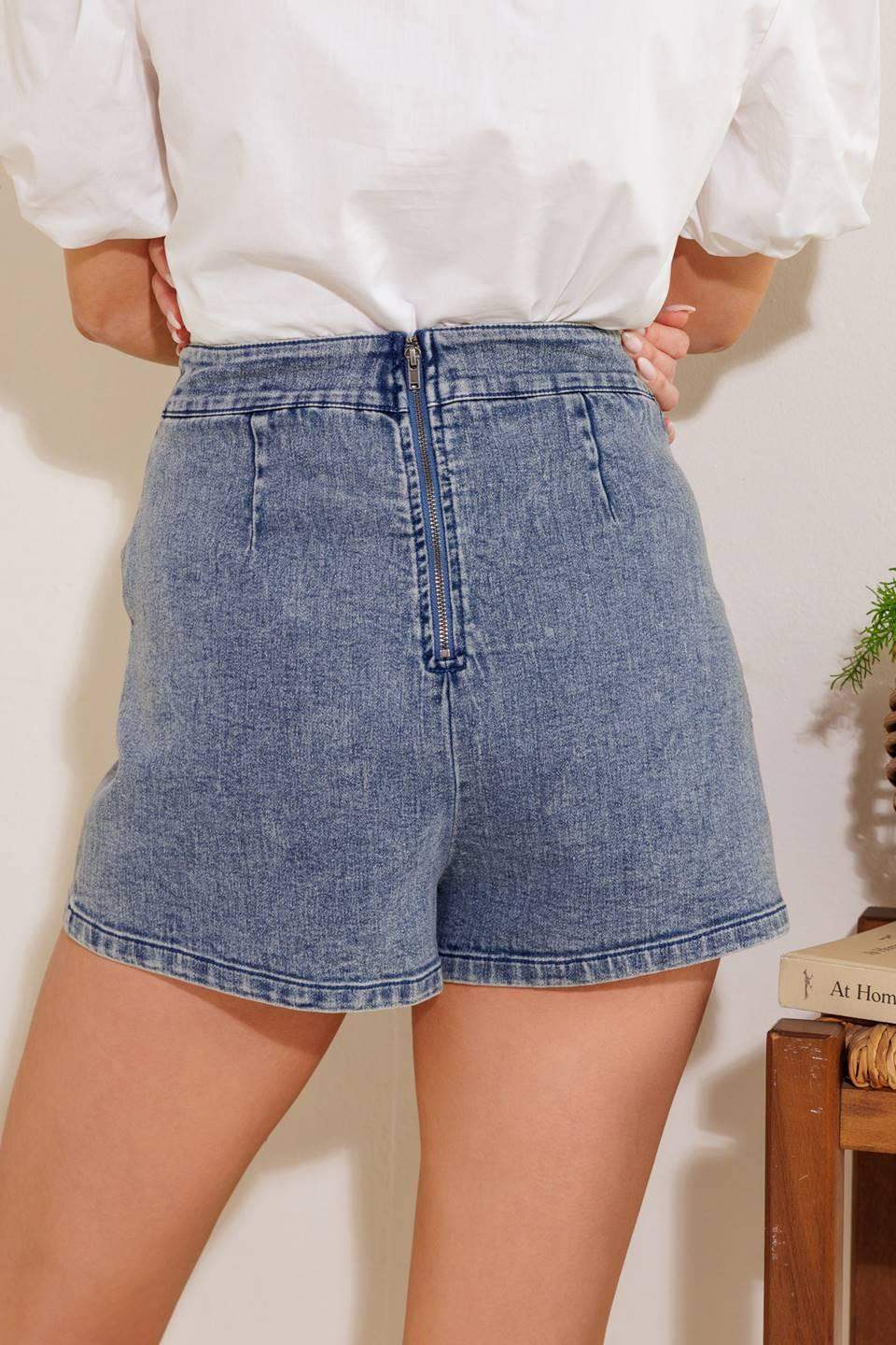 DISTANT SUN DENIM SKORT - Flying Tomato - Flyclothing LLC